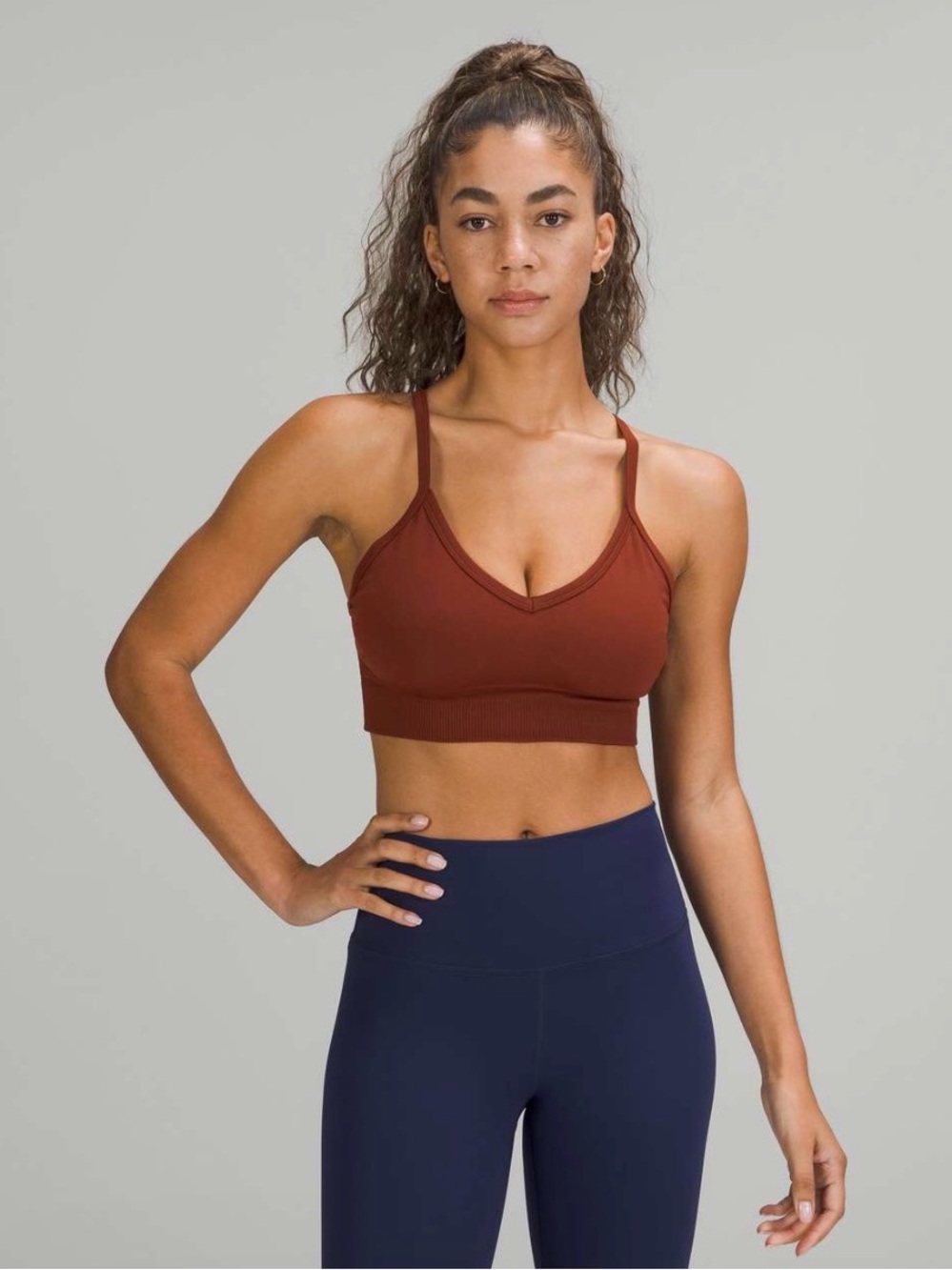 Lululemon Ebb to Street Bra Red Merlot